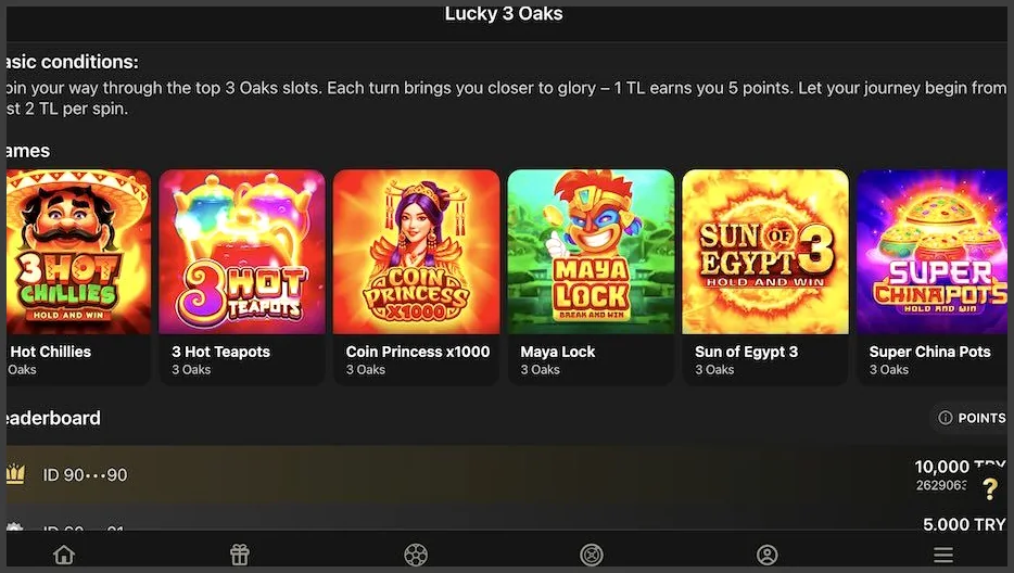 1 King slot turnuvası ve liderlik tablosu – masaüstü görünümü 1 King slot turnuvası ve liderlik tablosu – masaüstü görünümü