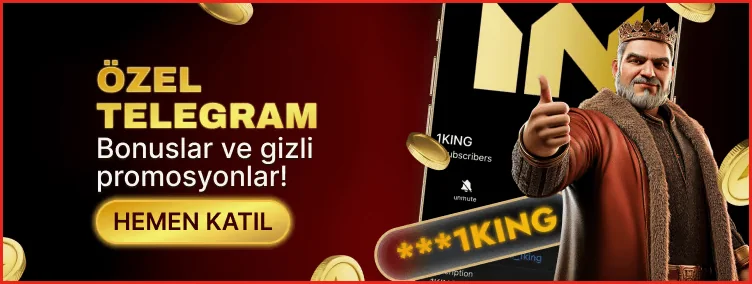 1 King Telegram kanalı: özel bonuslar ve promosyonlar – masaüstü görünümü